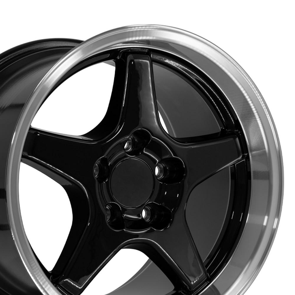 OE Wheels CV01 SS style replica wheel 17x11 Gloss Black Machined Lip for 1993-2002 Chevrolet Camaro