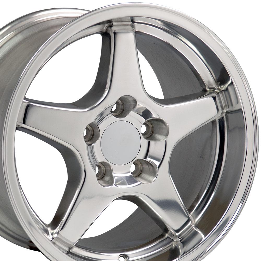 OE Wheels CV01 SS style staggered wheel set 17x9.5 & 17x11 Polished for 1993-2002 Chevrolet Camaro