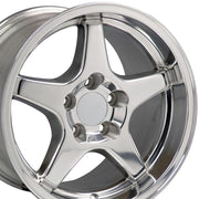 OE Wheels CV01 SS style staggered wheel set 17x9.5 & 17x11 Polished for 1993-2002 Chevrolet Camaro