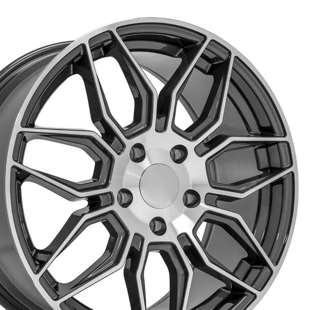 Chevrolet Camaro 1993-2002 Replica Wheels 18x8.5 Gunmetal Machined - CV03