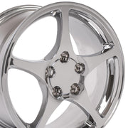 OE Wheels CV05 C5 style replica wheel 18x9.5 Chrome for 1993-2002 Chevrolet Camaro