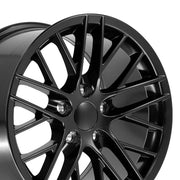 OE Wheels CV08A C6 ZR1 style replica wheel 17x9.5 Satin Black for 1993-2002 Chevrolet Camaro