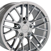 OE Wheels CV08A C6 ZR1 style staggered wheel set 17x9.5 & 18x10.5 Chrome for 1993-2002 Chevrolet Camaro