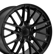 OE Wheels CV08A C6 ZR1 style staggered wheel set 17x9.5 & 18x10.5 Satin Black for 1993-2002 Chevrolet Camaro