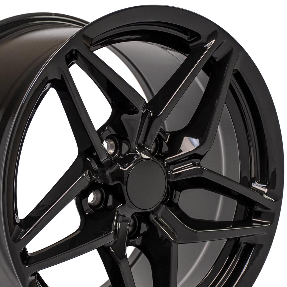 OE Wheels CV31 C7 ZR1 style replica wheel 17x9.5 Gloss Black for 1993-2002 Chevrolet Camaro