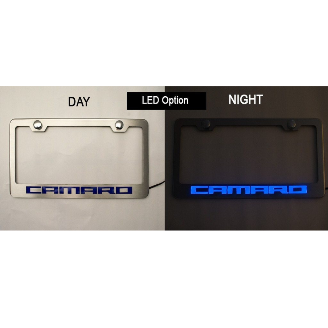 Camaro License Plate Frame with "Camaro" Lettering