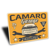 camaro-mechanic-on-duty-aluminum-sign