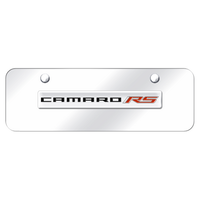 camaro-rs-mini-license-plate-chrome-on-chrome
