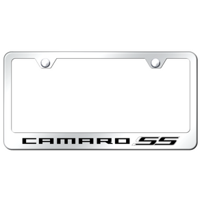 camaro-ss-license-plate-frame-mirrored-stainless-steel