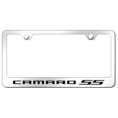 camaro-ss-license-plate-frame-mirrored-stainless-steel