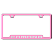 camaro-script-license-plate-frame-pink