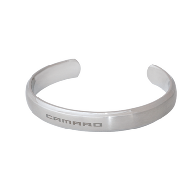 Camaro Script Stainless Steel Cuff Bracelet
