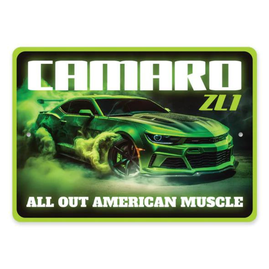 camaro-zl1-all-out-american-muscle-aluminum-sign