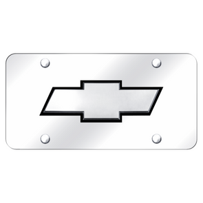 Chevrolet Bowtie 3D Logo Chrome License Plate