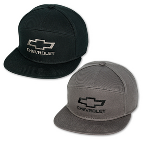 Chevrolet Bowtie 7 Panel Flatbill Hat / Cap