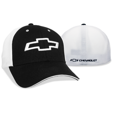 chevrolet-bowtie-black-and-white-mesh-cap