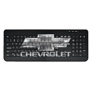 Chevrolet Bowtie Carbon Fiber Print Wireless Keyboard