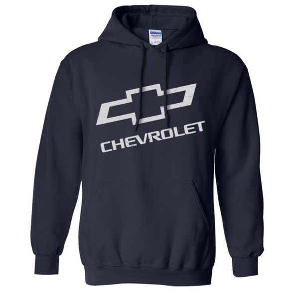 Chevrolet Bowtie Distressed Hoodie / Hooded Sweatshirt