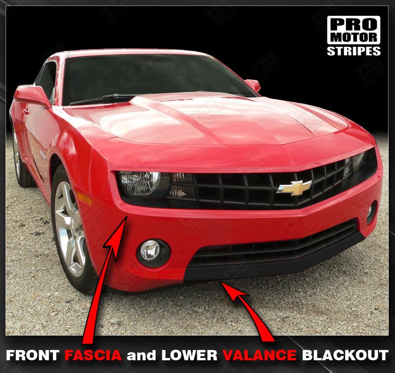 Chevrolet Camaro 2010-2013 Front Fascia Valance Blackout Decals