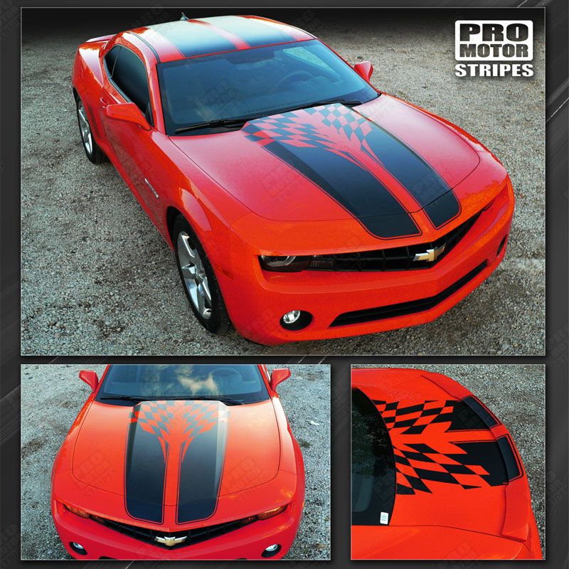 Chevrolet Camaro 2010-2015 Checkered Flag Racing Stripes