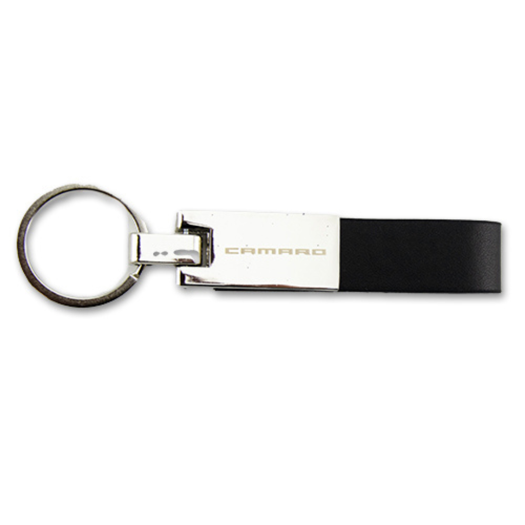 chevrolet-camaro-metal-leather-keychain