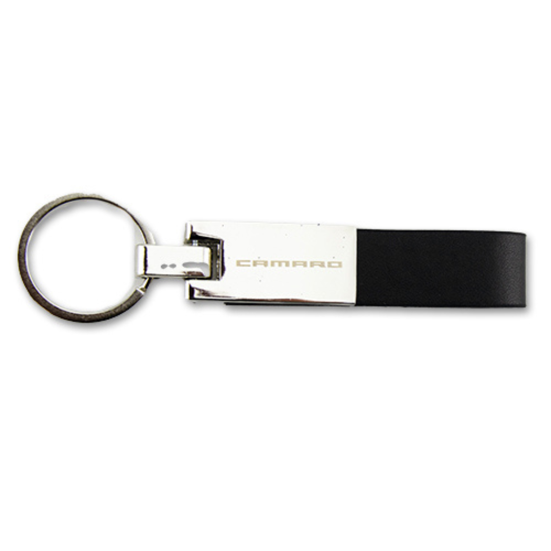 Chevrolet Camaro Metal & Leather Keychain | Camaro Store Online