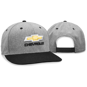 Chevrolet Gold Bowtie Black Bill Hat / Cap
