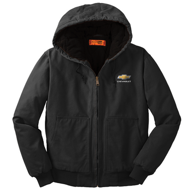 Chevrolet Gold Bowtie Duck Cloth Hooded Work Jacket