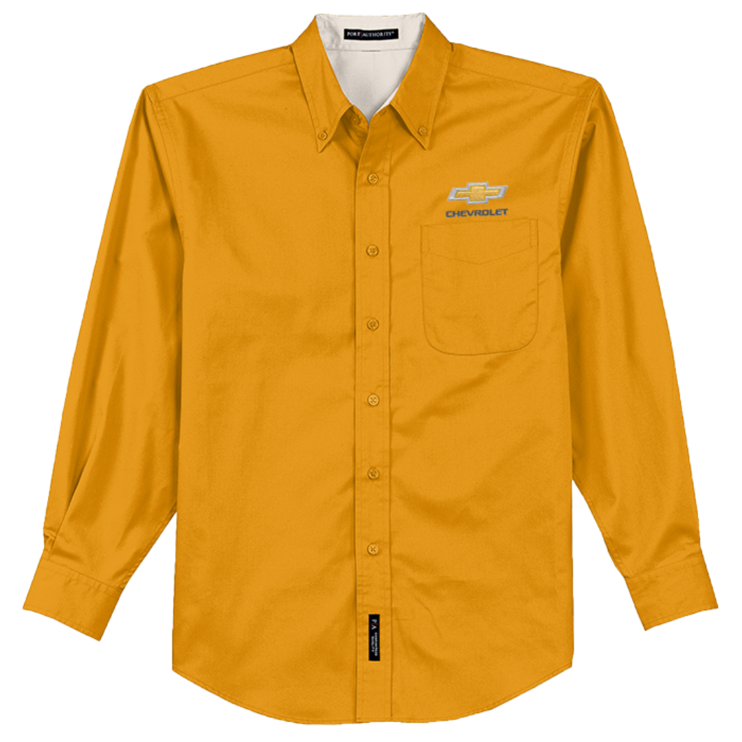 chevrolet-gold-bowtie-long-sleeve-easy-care-shirt