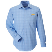 chevrolet-gold-bowtie-plaid-button-up-dress-shirt