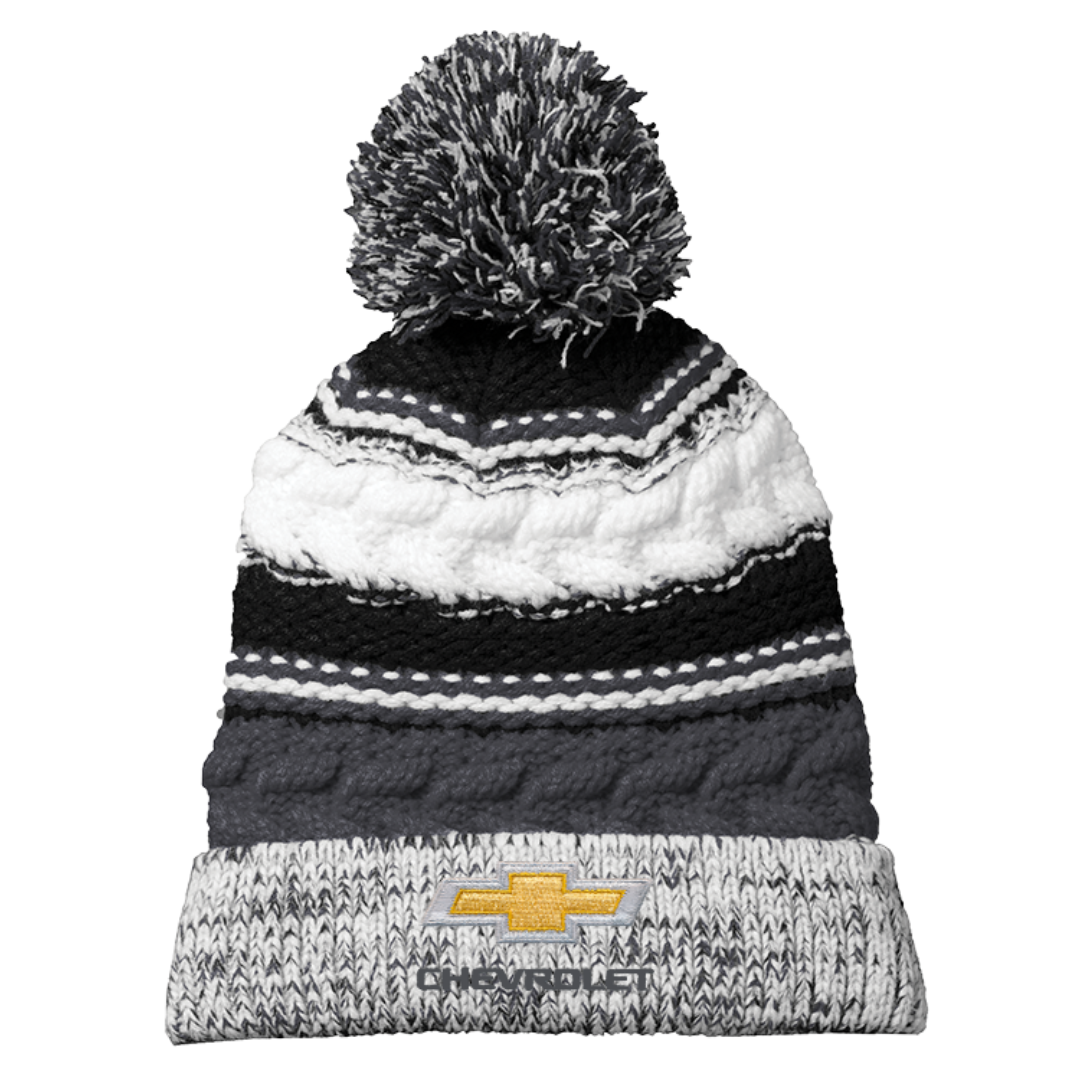 Chevrolet Gold Bowtie Pom Pom Beanie Camaro Store Online