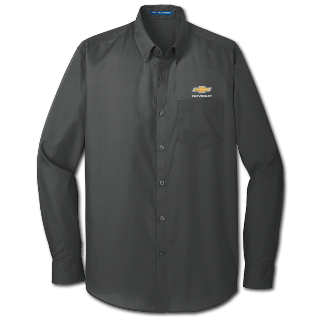 chevrolet-gold-bowtie-poplin-long-sleeve-dress-shirt