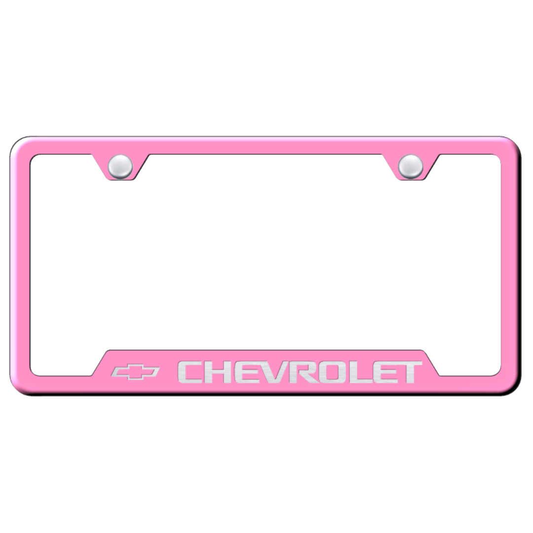 chevrolet-license-plate-frame-pink-stainless-steel