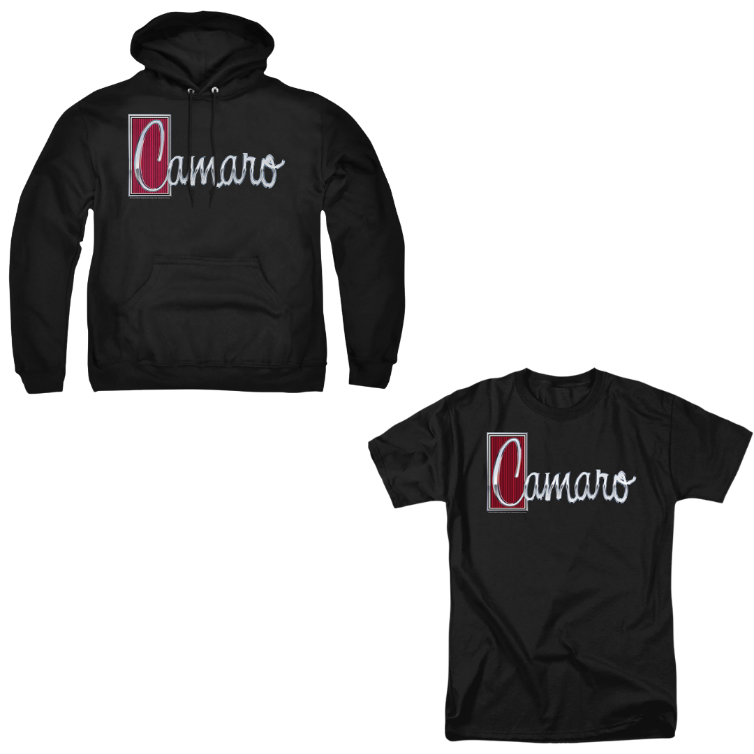Chevrolet Camaro Script Tee & Hoodie Bundle – Black