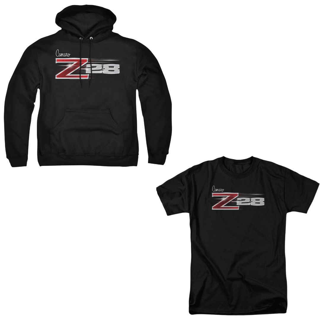 Chevrolet Camaro Z28 Logo Black Set – Pullover Hoodie + Regular Fit Tee