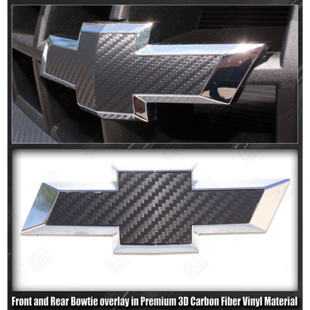 Chevrolet Camaro 2010-2013 Bowtie Emblem Carbon Fiber Vinyl Overlay Decals