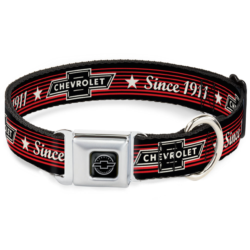 Vintage Chevrolet Bowtie Since 1911 Stars & Stripes Seatbelt Collar