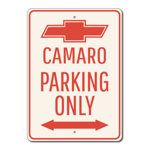 Camaro Parking Only - Aluminum Sign