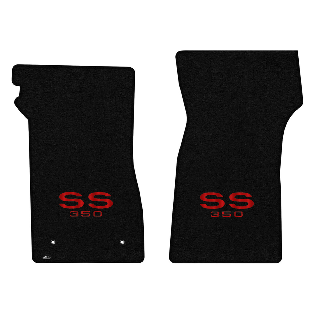 Gen 1 Camaro Lloyd front floor mats - Black with Red SS 350 logo
