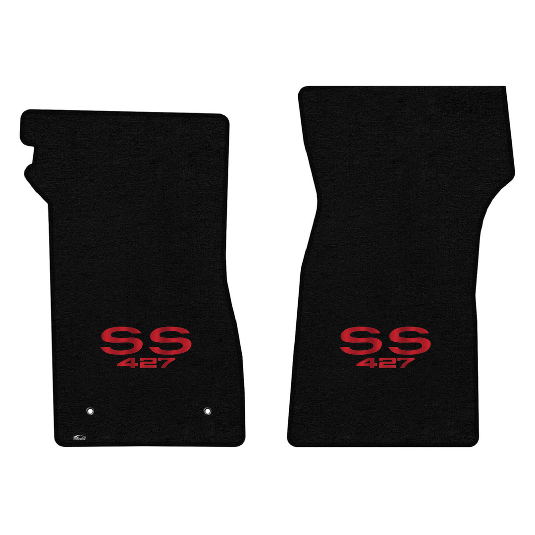 1967-1968 Camaro Lloyd front floor mats - Black with Red SS 427 logo