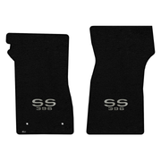 Gen 1 Camaro Lloyd front floor mats - Black with Silver SS 396 logo