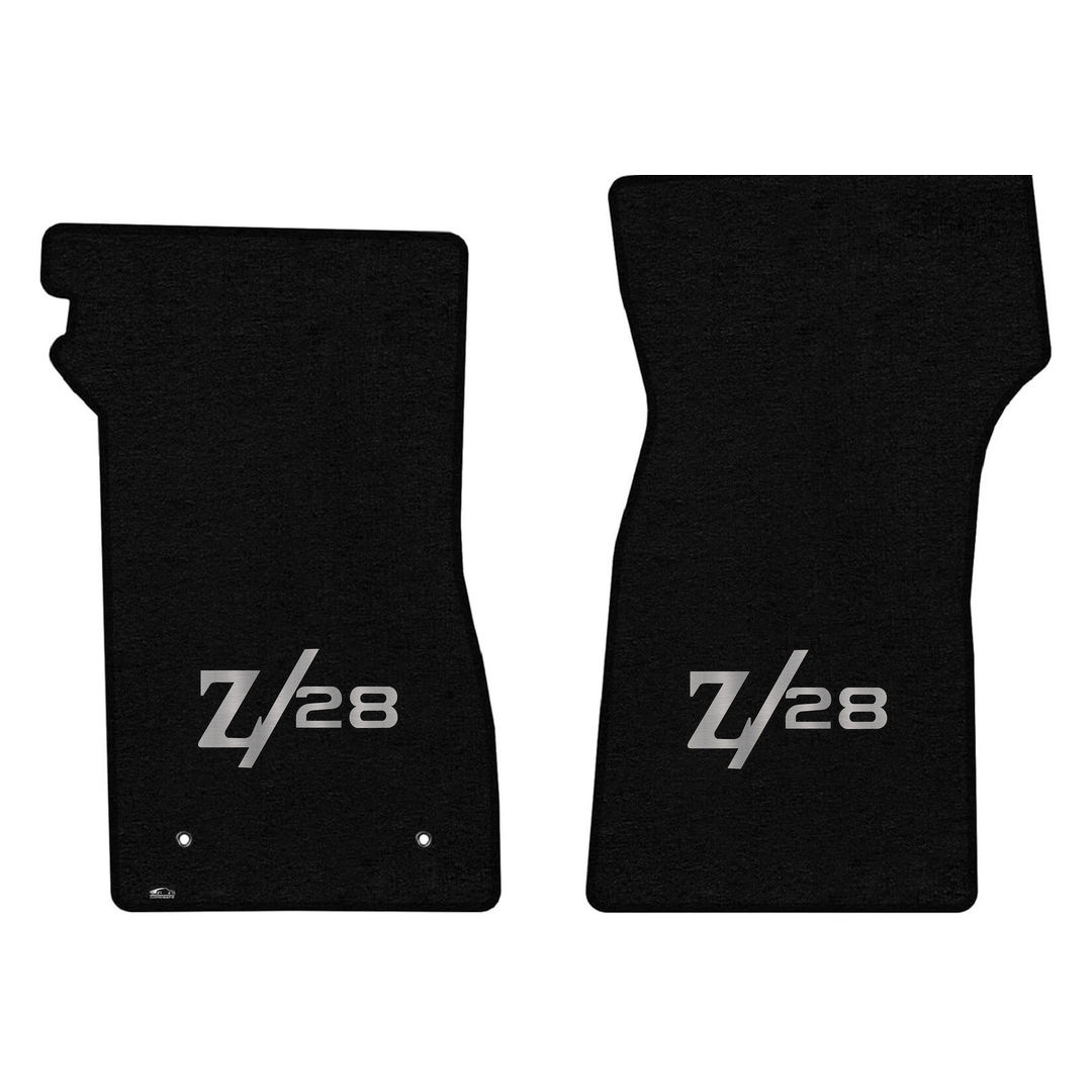 1969 Camaro Lloyd front floor mats - Black with Silver Z/28 logo