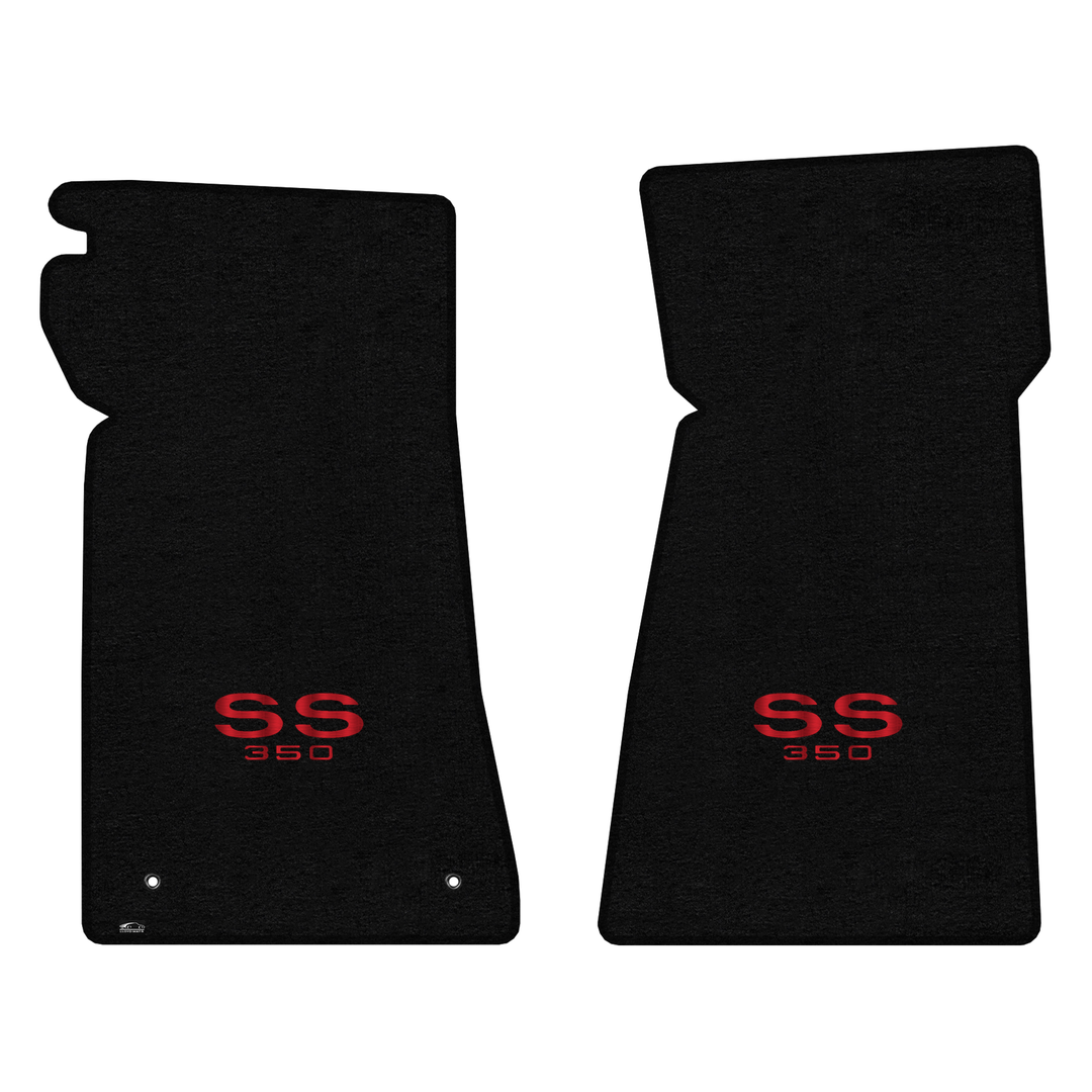 Gen 2 Camaro Lloyd front floor mats - Black with Red SS 350 logo