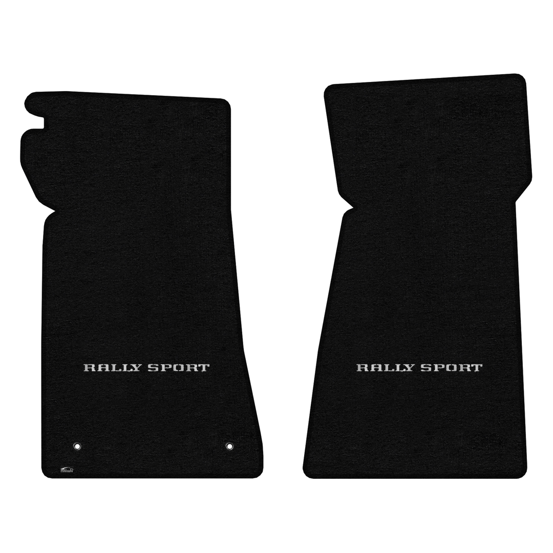 Gen 2 Camaro Lloyd front floor mats - Black with Silver Rally Sport logo