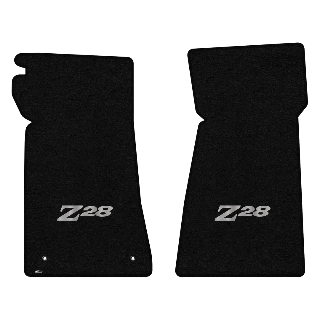 1977-1978 Camaro Lloyd front floor mats - Black with Silver Z-28 logo