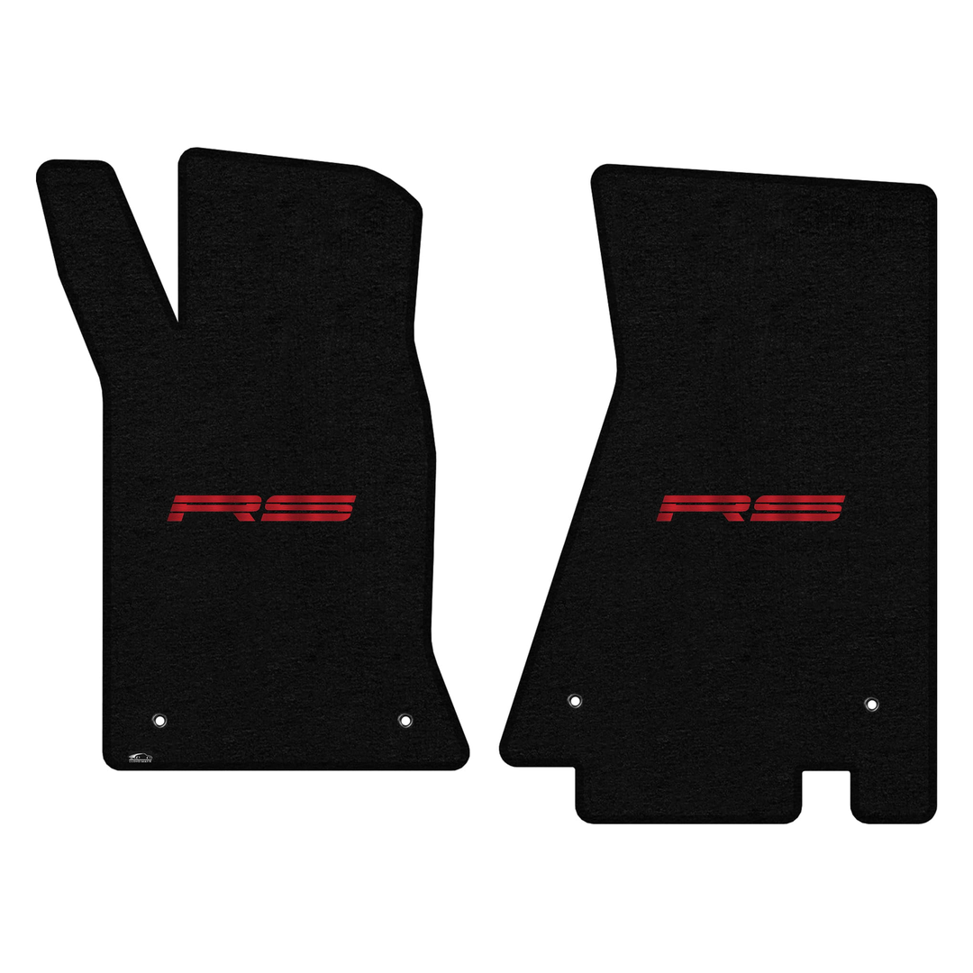 1982-1992 Gen 3 Camaro Lloyd front floor mats - Black with Red RS logo