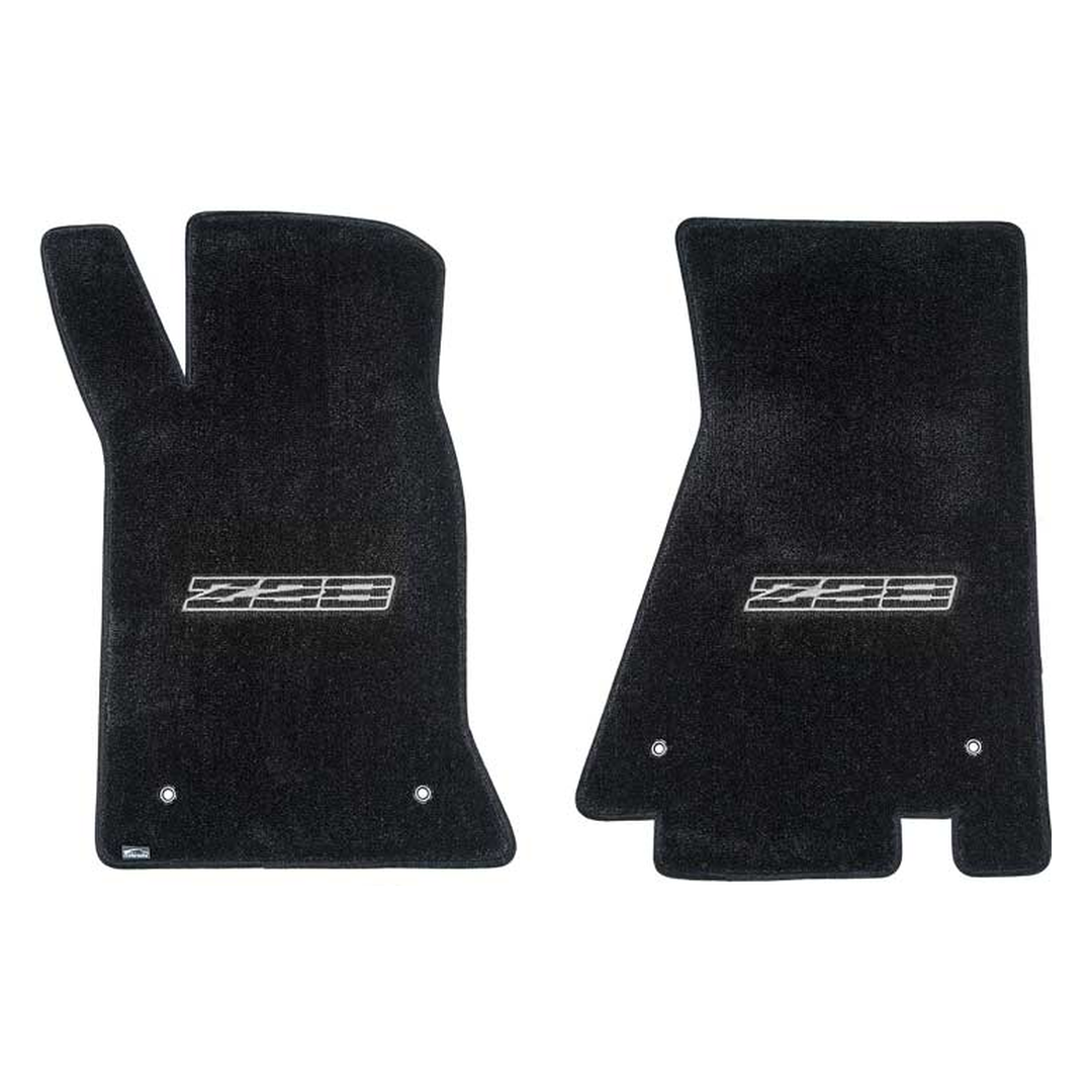 1982-1992 Gen 3 Camaro Lloyd front floor mats - Black with Silver Z28 logo