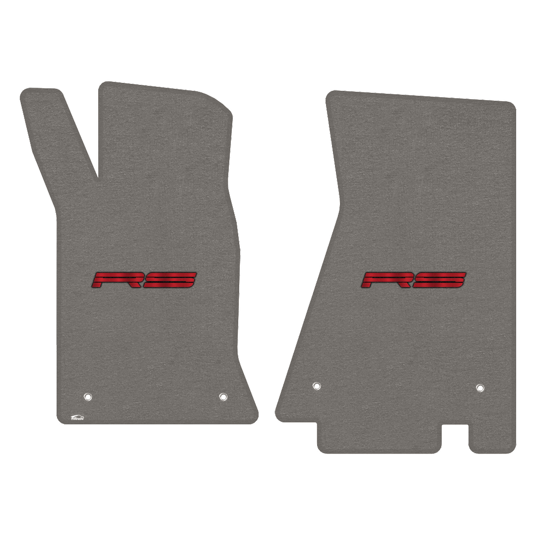 1982-1992 Gen 3 Camaro Lloyd front floor mats - Grey with Red RS logo