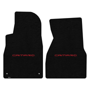 1993-1999 Gen 4 Camaro Lloyd front floor mats - Black with Red Camaro Letters logo