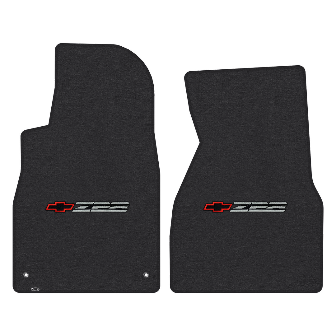 2000-2002 Gen 4 Camaro Lloyd front floor mats - Ebony with Z28 & Bowtie logo